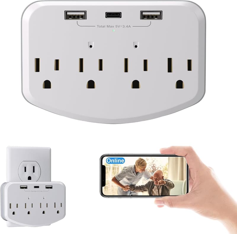 Mini WiFi Hidden Camera – 1080P Wireless Outlet Security Camera