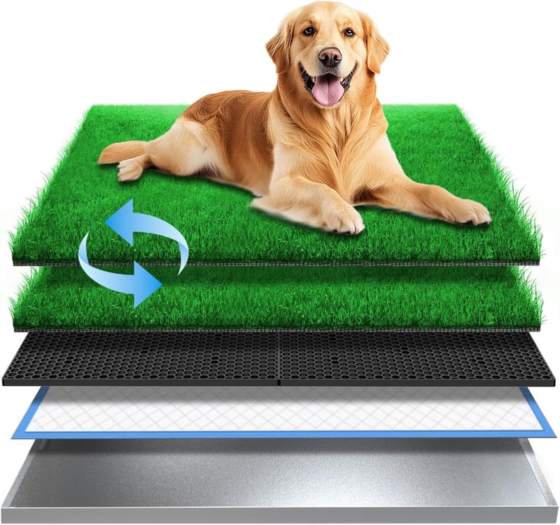 Durable Stainless Steel Dog Potty Pad System - Odor-Resistant