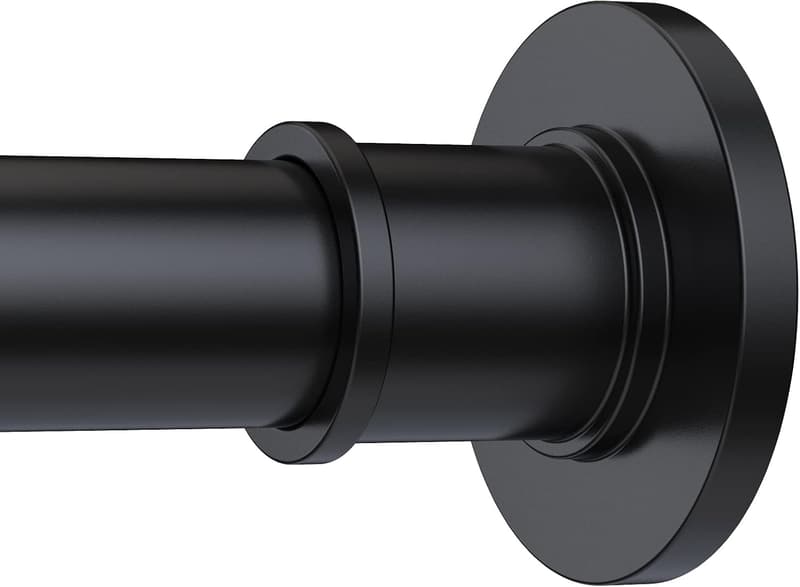 Matte Black Stainless Steel Shower Curtain Rod - 43-72 Inch