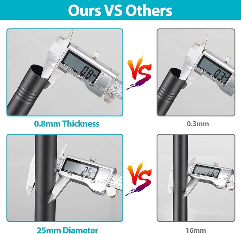 Adjustable Heavy Duty Black Shower Curtain Rod 28-94 Inch