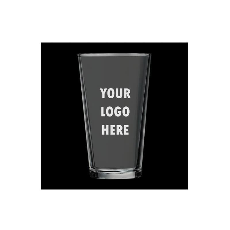 Custom 16 oz Laser-Etched Pint Glasses for Corporate Gifts