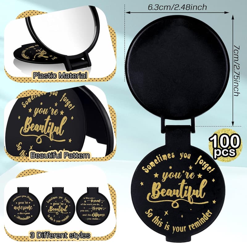 Inspirational Pocket Mirror Bulk Gift Set for Women