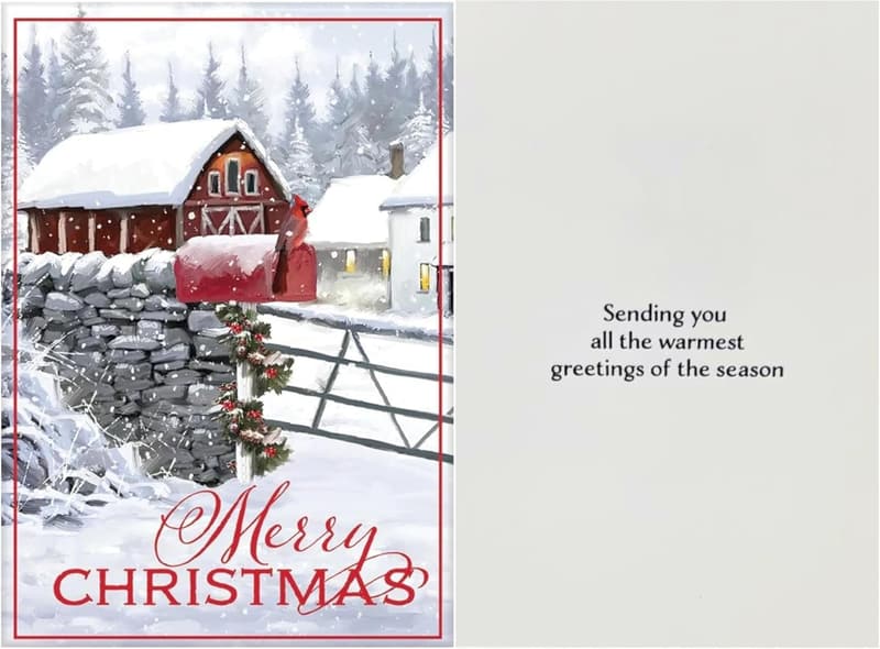 40-Count Holiday Greeting Card Set with Envelopes - 5 Designs