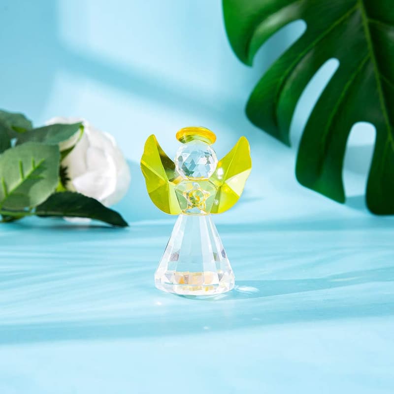 Christmas Crystal Angel Figurine Decorative Glass Ornament