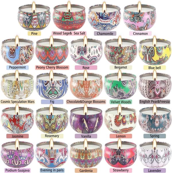 Romantic Aromatherapy Soy Wax Candles Gift Set for Women