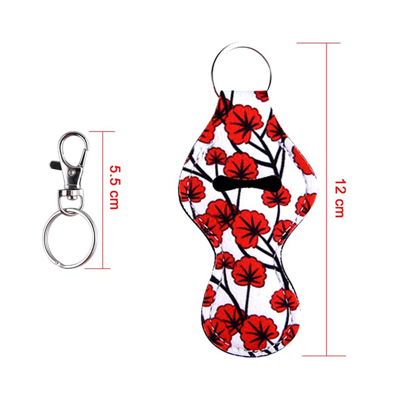 Chapstick Holder Keychains with 24 Colorful Clips
