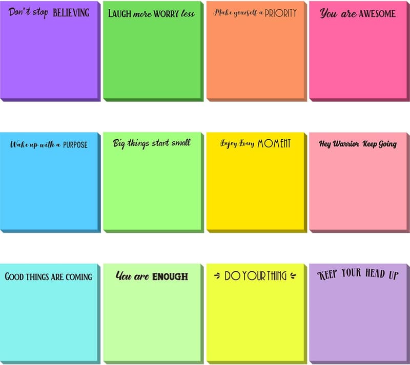 Inspirational Sticky Notes Set for Teachers & Coworkers