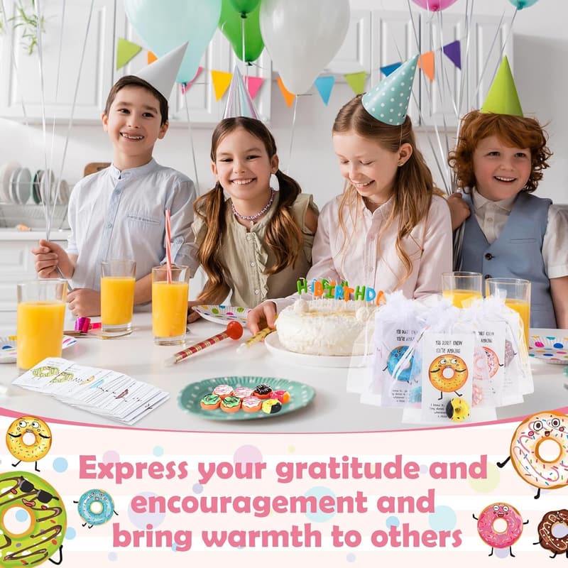 Employee Appreciation Gift Note Cards - 24 Inspirational Donut Puns