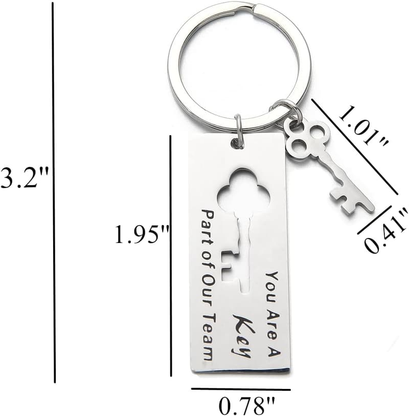 Employee Appreciation Keychain Set - 20PCS Silver Gifts