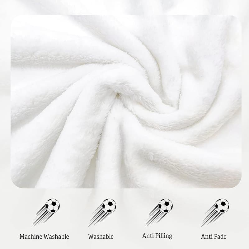 Soccer Themed Ultra-Soft Throw Blanket for Kids and Adults
