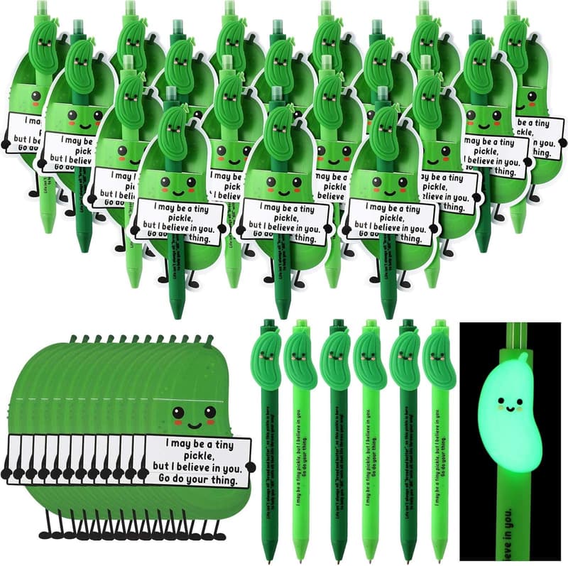 Inspirational Luminous Pens Set for Coworkers - 40 Bulk Affirmation Gifts