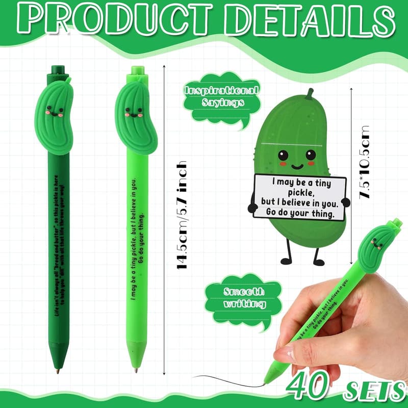 Inspirational Luminous Pens Set for Coworkers - 40 Bulk Affirmation Gifts