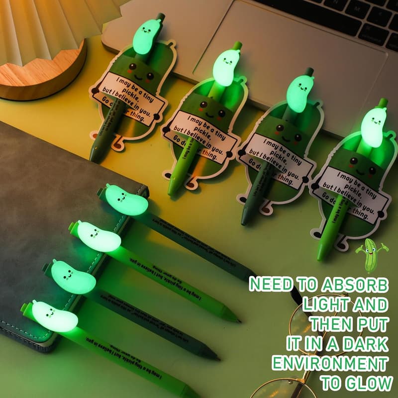 Inspirational Luminous Pens Set for Coworkers - 40 Bulk Affirmation Gifts