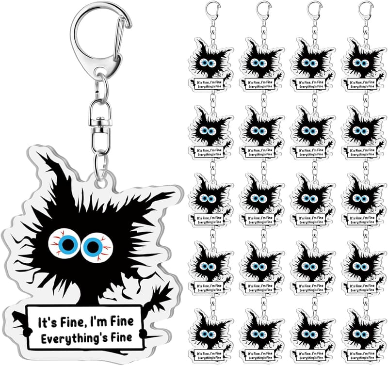 Graduation Party Funny Cat Keychains - Bulk Inspirational Gifts