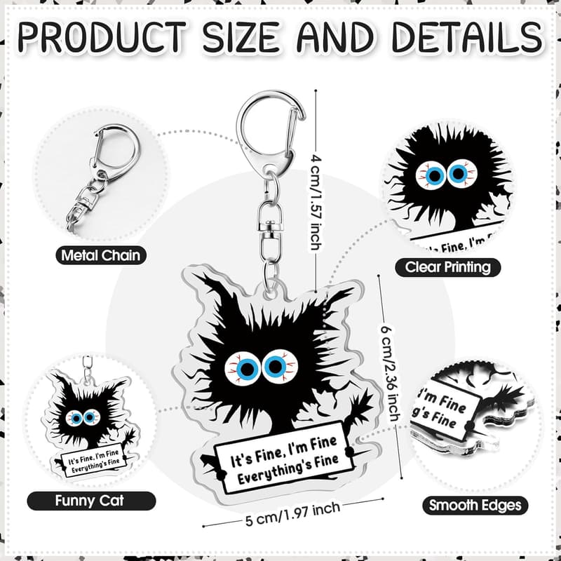 Graduation Party Funny Cat Keychains - Bulk Inspirational Gifts
