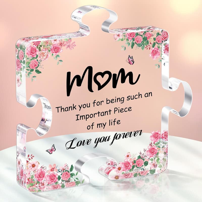 Funny Acrylic Puzzle Plaque for Mom's Birthday