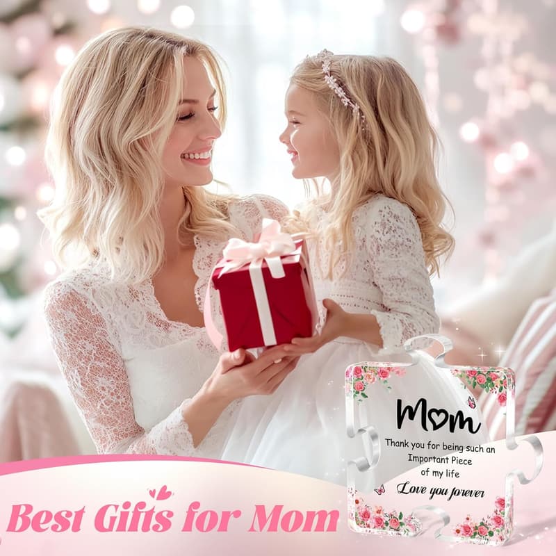 Funny Acrylic Puzzle Plaque for Mom's Birthday