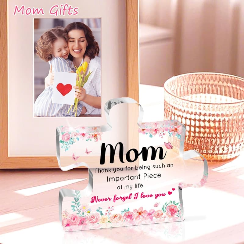 Mom Birthday Gift - Acrylic Puzzle Piece Keepsake