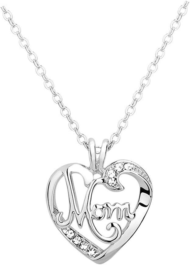 Mother Heart Pendant Necklace - Ideal Gift from Daughter or Son