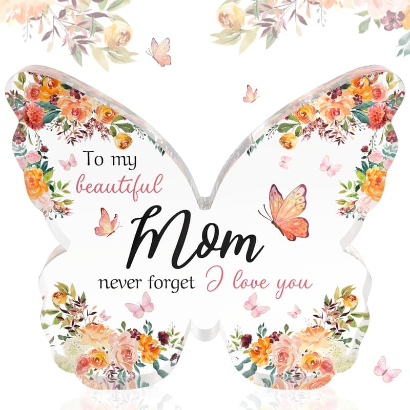 Butterfly Acrylic Plaque - Unique Christmas Gift for Mom