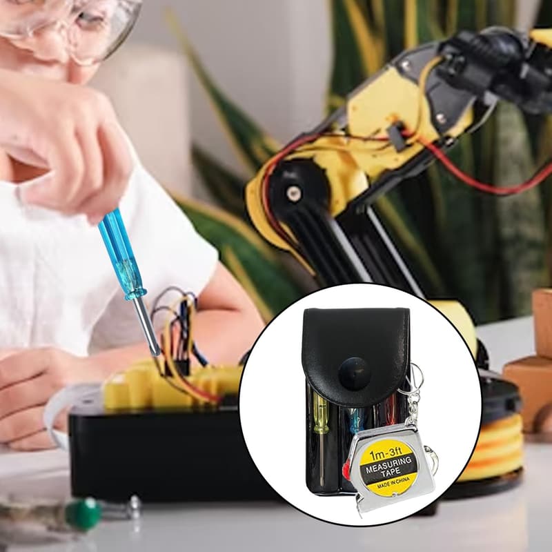 Retractable Keychain Tape Measure & Mini Screwdriver Set (24 Pcs)