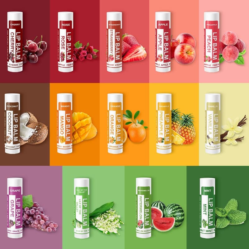 Valentine's Gift: 28-Pack Natural Lip Balm with Vitamins