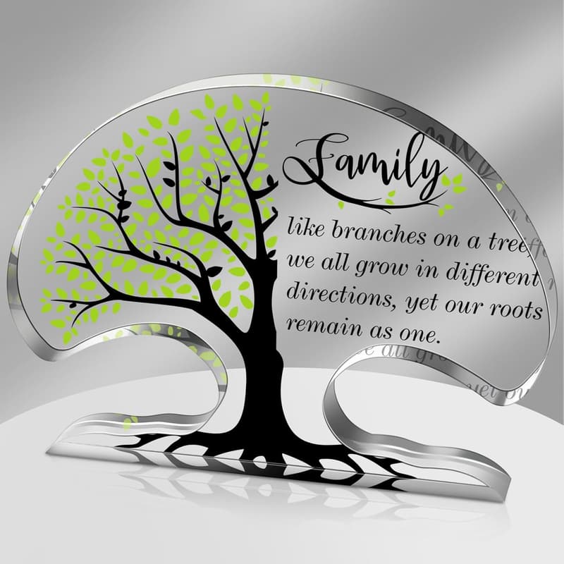 Inspirational Family Tree Acrylic Plaque for Grandma