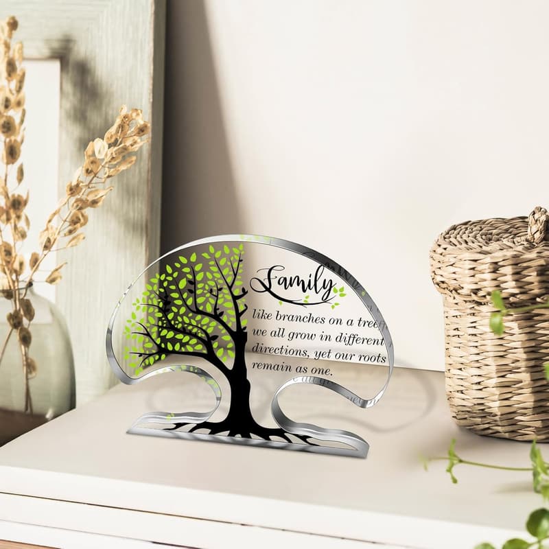 Inspirational Family Tree Acrylic Plaque for Grandma
