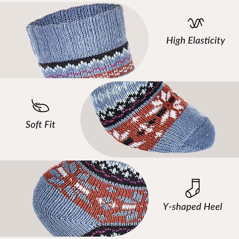 Vintage Wool Socks - Cozy Thick Knit Winter Gift for Couples