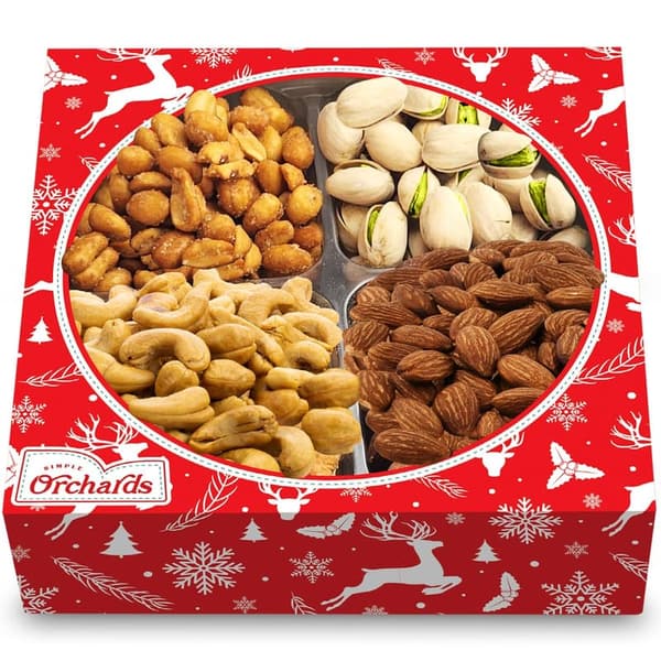 Christmas Gift Basket: Premium Mixed Nuts Assortment