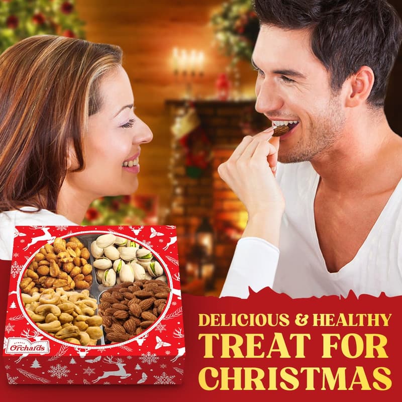 Christmas Gift Basket: Premium Mixed Nuts Assortment