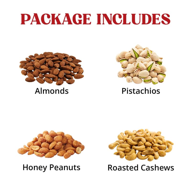 Christmas Gift Basket: Premium Mixed Nuts Assortment