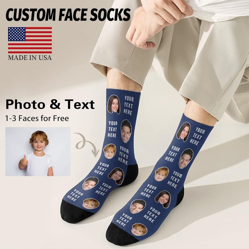 Personalized Family Photo Socks for Men and Women