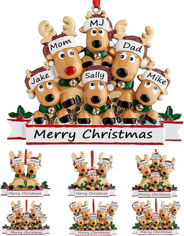 Personalized Family Christmas Ornaments 2025 - Custom Name