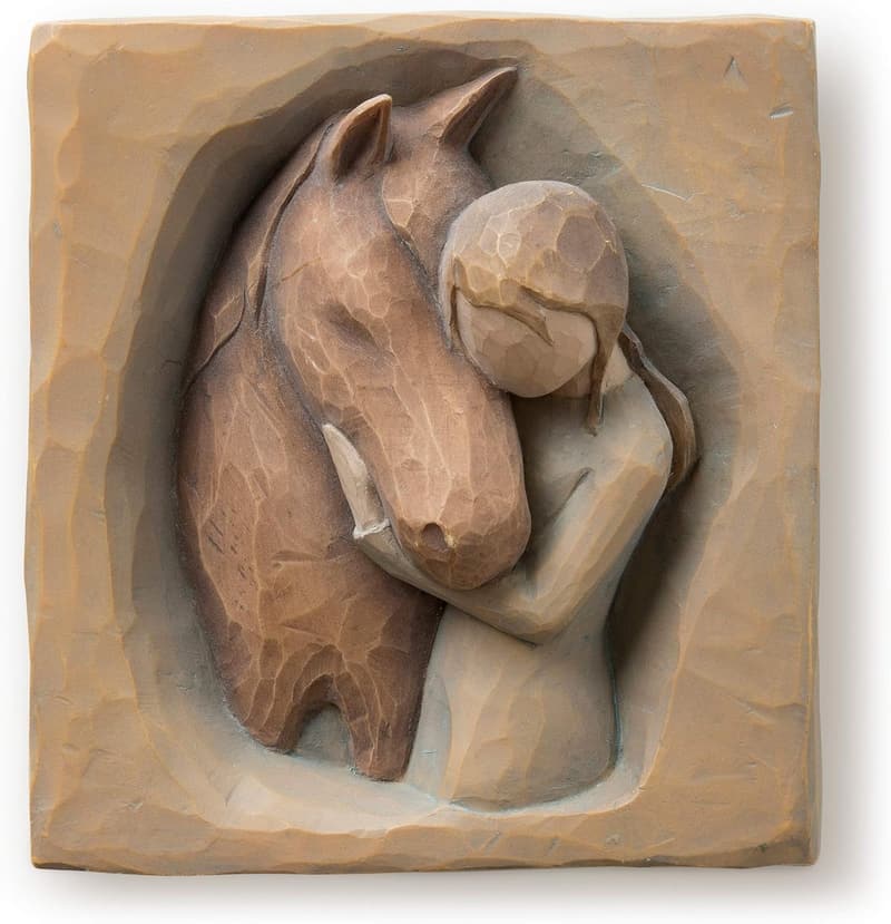 Friendship Wall Plaque - Hand-Painted Girls and Horses