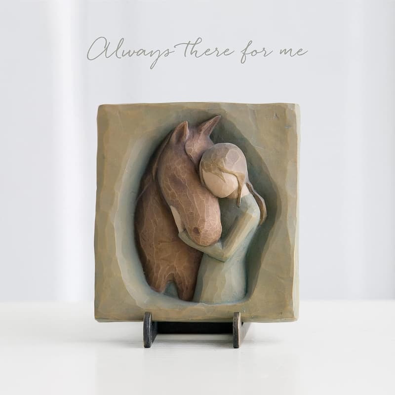 Friendship Wall Plaque - Hand-Painted Girls and Horses