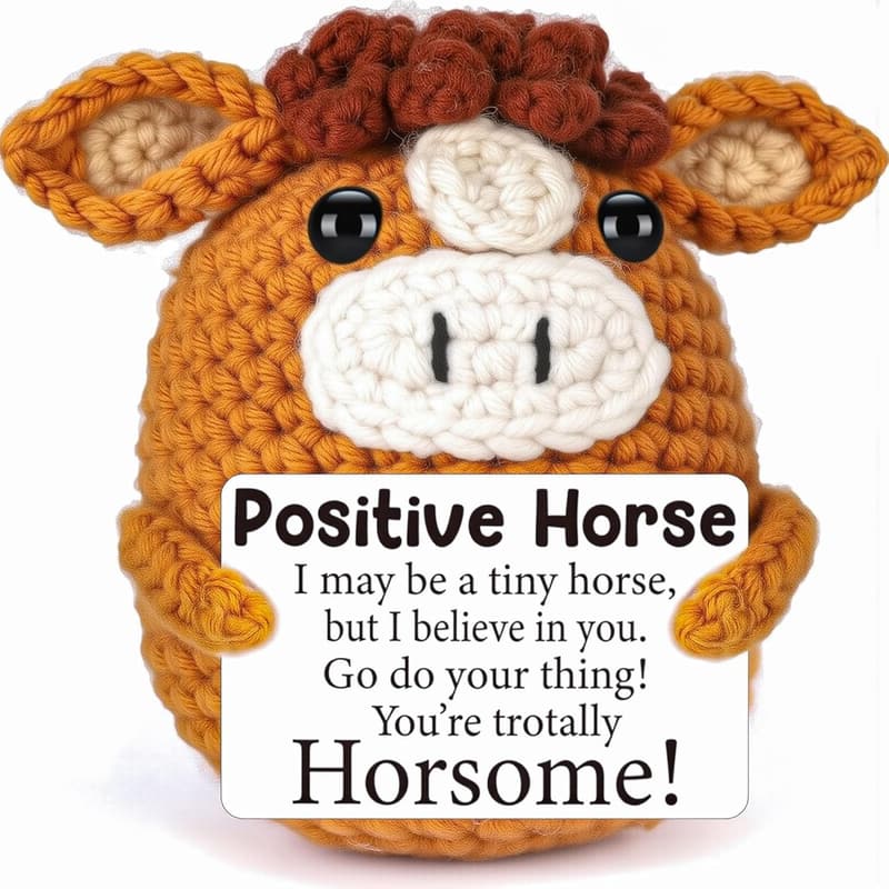 Cute Mini Horse Gift for Teens, Inspirational Birthday Present