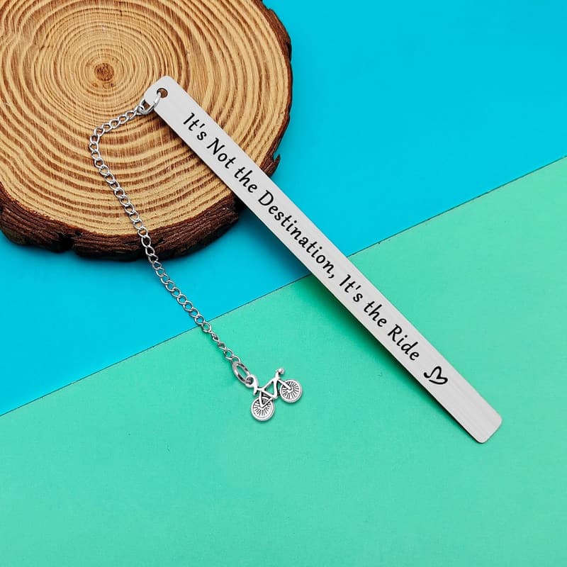 Inspirational Bicycle Bookmark for Cyclists and Graduates