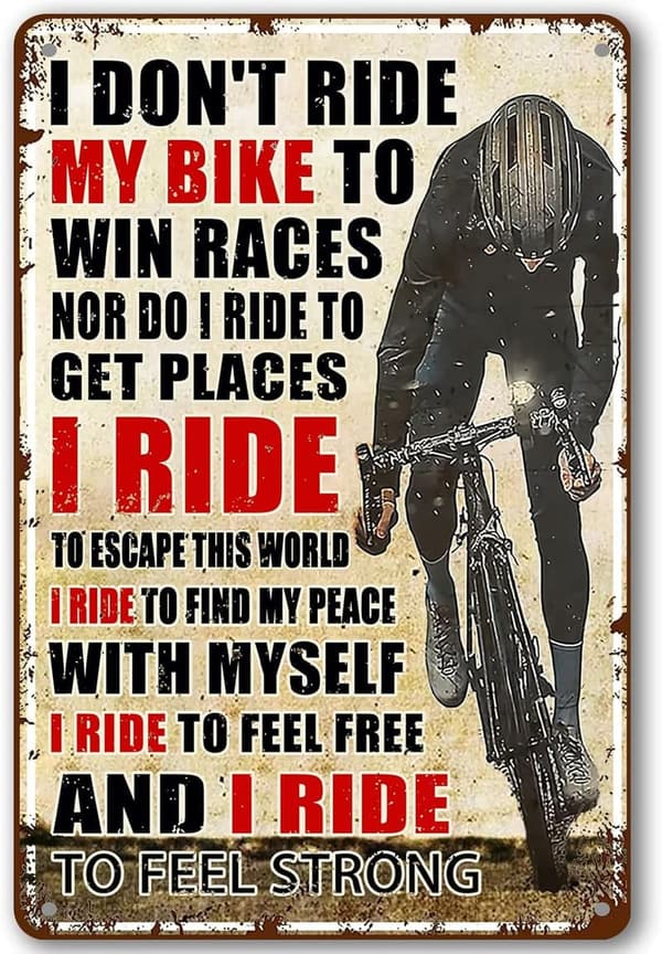 Vintage Bicycle Tin Sign for Cycling Enthusiasts - Retro Wall Decor