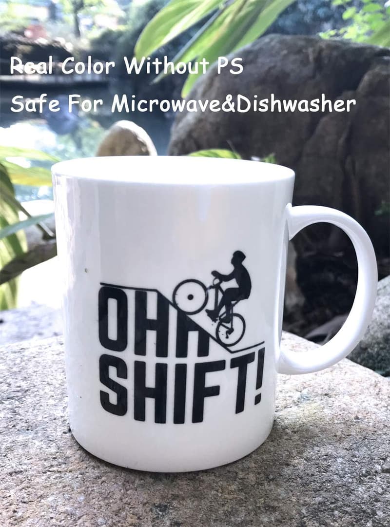 Funny Mountain Biker Mug - 11 oz White Ceramic Gift for Cyclists
