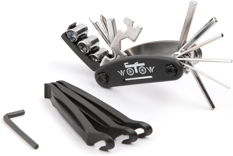 16-in-1 Bicycle Multitool with Tire Levers and Wrench