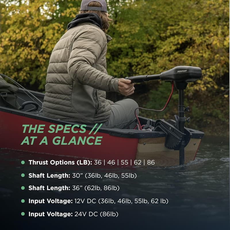 Newport NV-Series Electric Saltwater Trolling Motor with LED Indicator