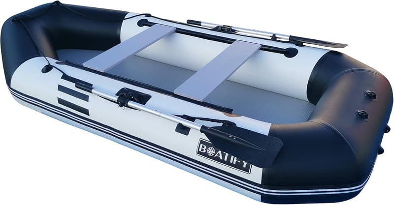 Inflatable Fishing Boat Raft with Air Floor & Motor Bracket