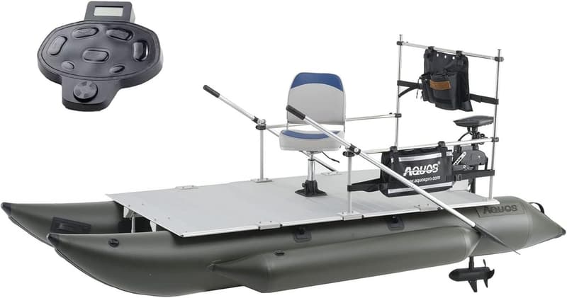 Heavy-Duty 11.5ft Inflatable Pontoon Boat with Trolling Motor