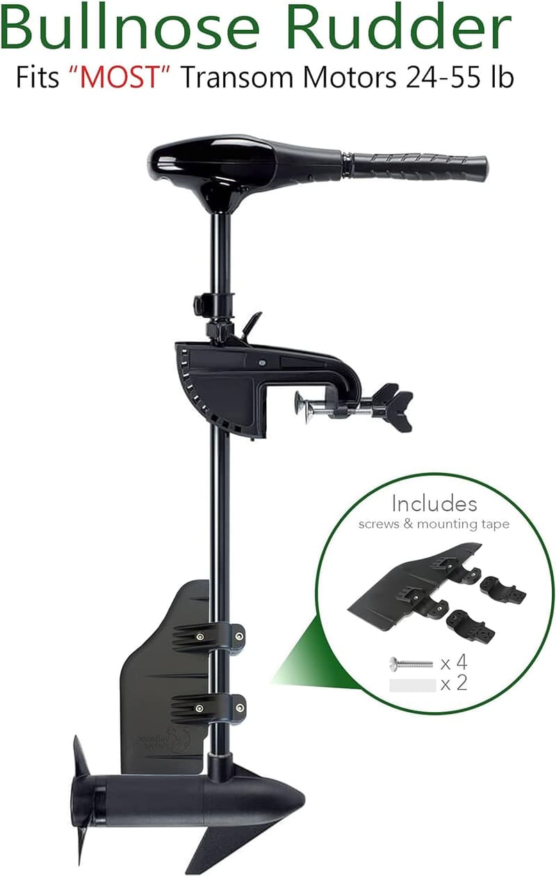 Clamp-On Bullnose Rudder for 1.125