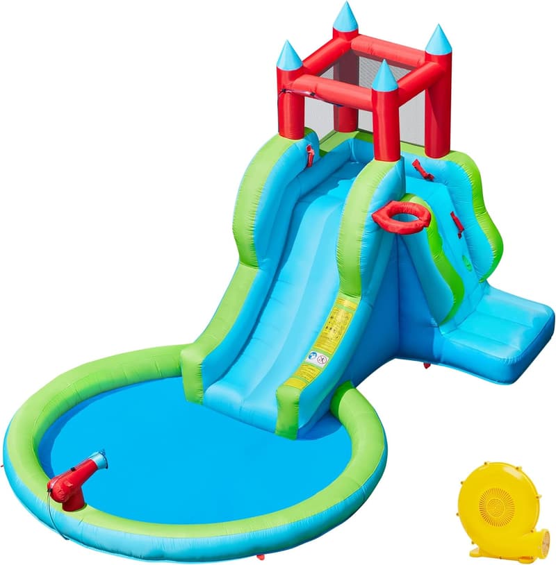 5-in-1 Inflatable Water Slide for Kids (Ages 3-8)