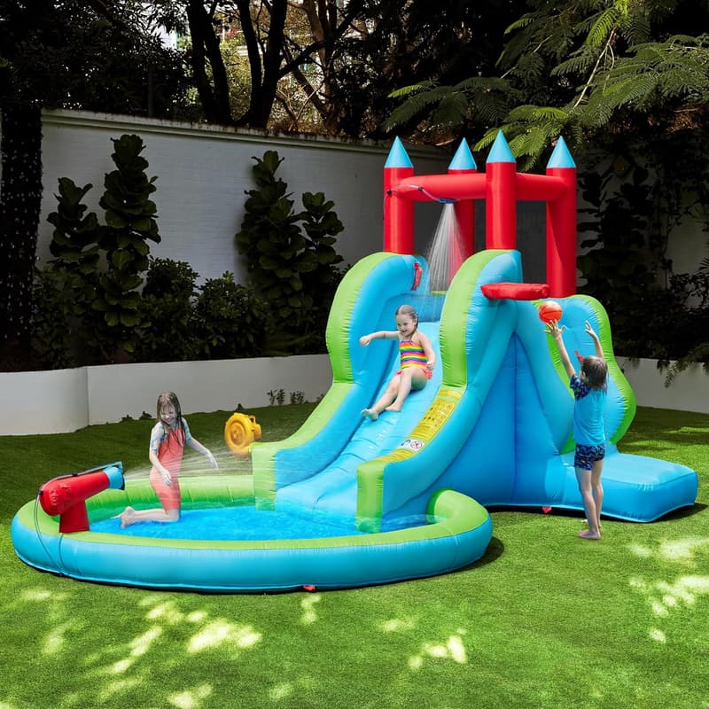 5-in-1 Inflatable Water Slide for Kids (Ages 3-8)