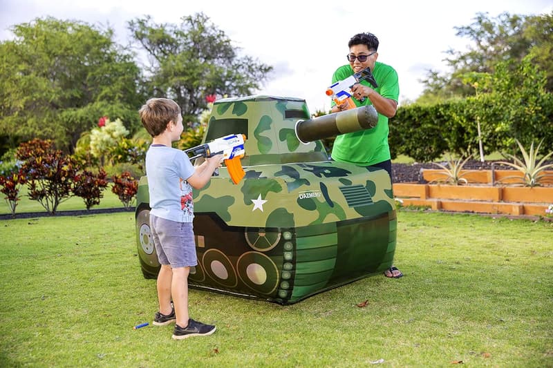 Inflatable Army Tank for Kids' Birthday Parties and Play