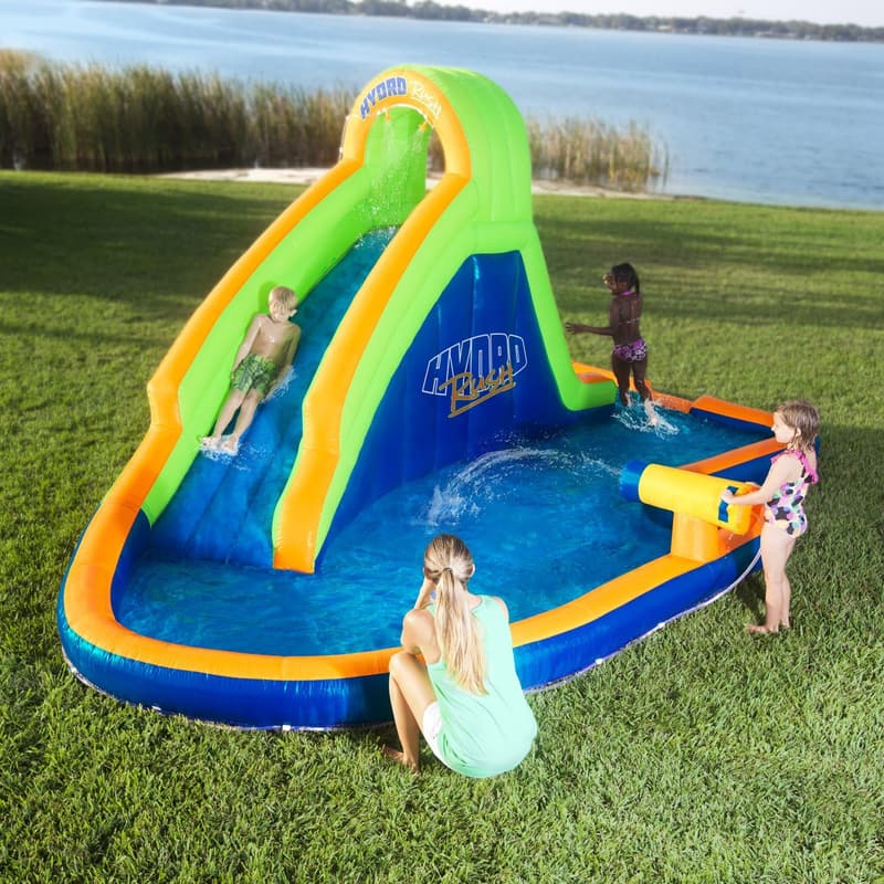 Inflatable Water Slide with Splash Area & Blower