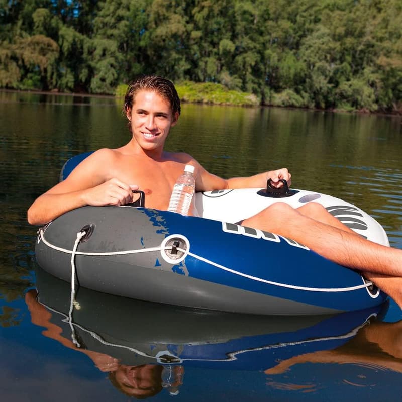 Intex River Run 1 Inflatable Floating Lounge - Blue, 220lb Capacity